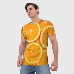 Футболка мужская Апельсинчик, цвет: 3D-принт — фото 2
