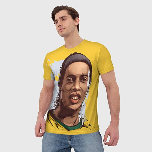 Мужская футболка Ronaldinho Art / 3D-принт – фото 3