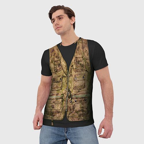 Мужская футболка Жилетка охотника / 3D-принт – фото 3
