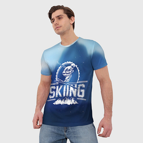 Мужская футболка Лыжный спорт / 3D-принт – фото 3