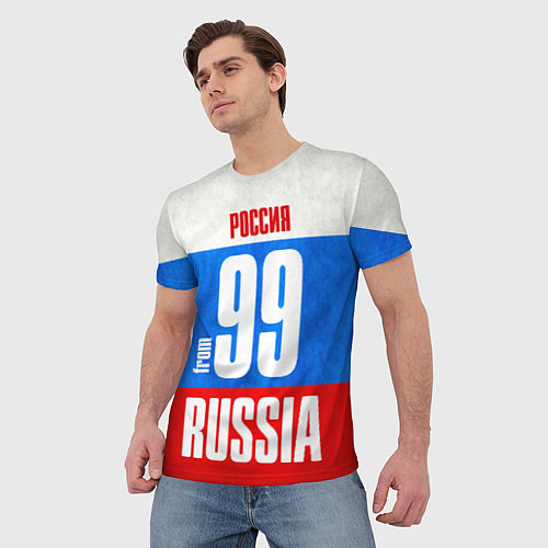 Мужская футболка Russia: from 99 / 3D-принт – фото 3