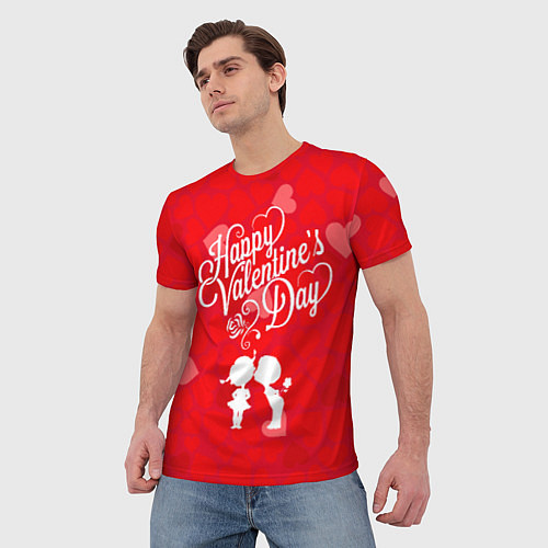 Мужская футболка Valentines Day / 3D-принт – фото 3