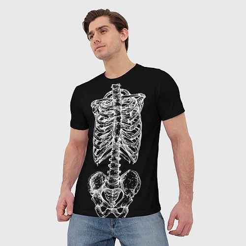 Мужская футболка Скелет / 3D-принт – фото 3