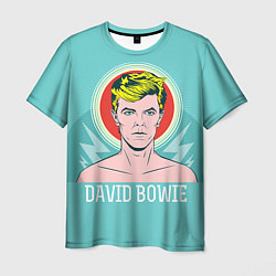 Футболка мужская David Bowie: pop-art, цвет: 3D-принт