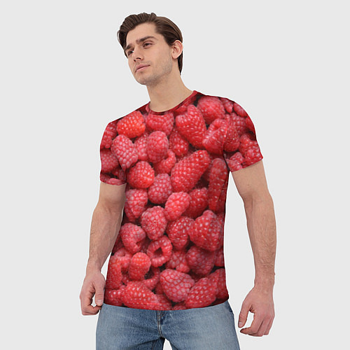 Мужская футболка Малиновый мотив / 3D-принт – фото 3