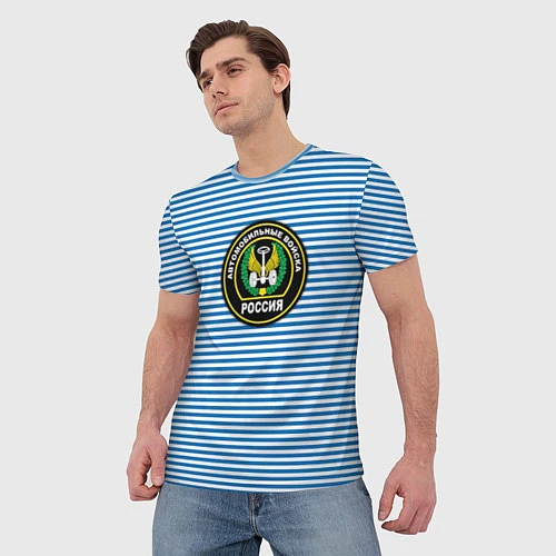 Мужская футболка Тельняшка АВ РФ / 3D-принт – фото 3