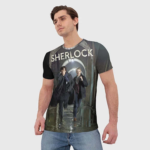 Мужская футболка Sherlock Break / 3D-принт – фото 3