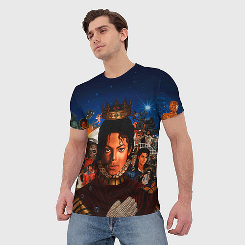 Мужская футболка Michael Jackson: Pop King / 3D-принт – фото 3