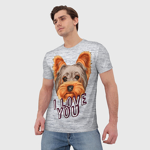 Мужская футболка Йоркширский терьер / 3D-принт – фото 3