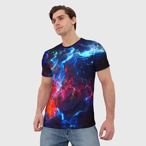 Мужская футболка Космос / 3D-принт – фото 3