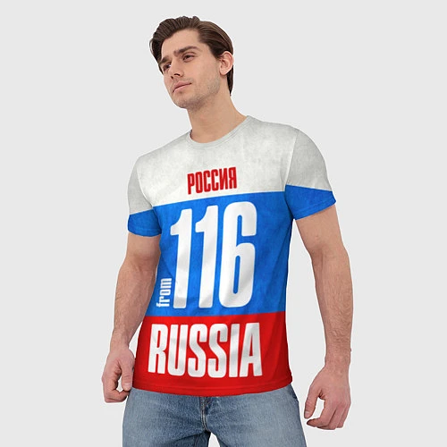 Мужская футболка Russia: from 116 / 3D-принт – фото 3