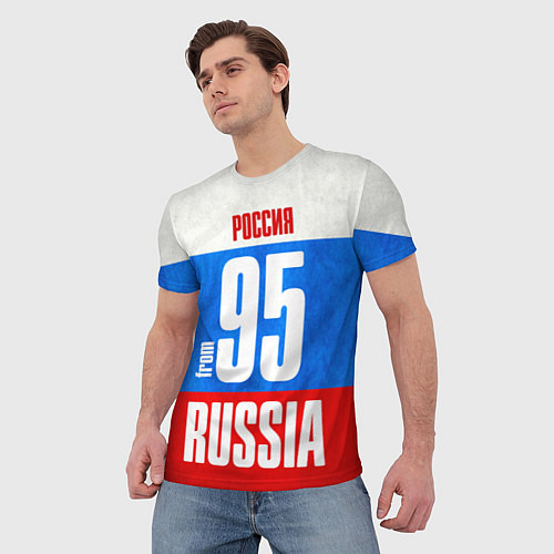 Мужская футболка Russia: from 95 / 3D-принт – фото 3