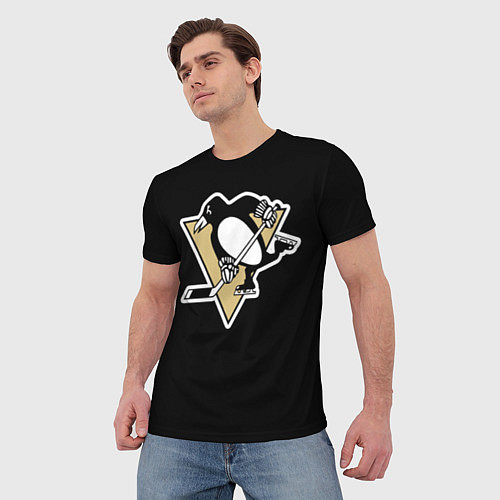 Мужская футболка Pittsburgh Penguins: Malkin / 3D-принт – фото 3