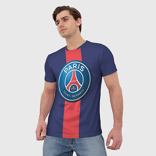Мужская футболка Paris Saint-German / 3D-принт – фото 3