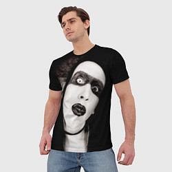 Футболка мужская Мэрилин Мэнсон, цвет: 3D-принт — фото 2