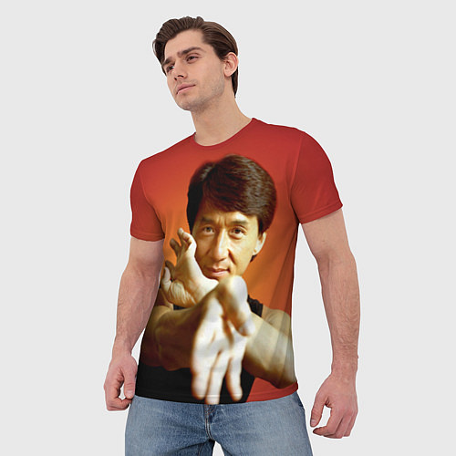 Мужская футболка Джеки Чан ставит блок / 3D-принт – фото 3