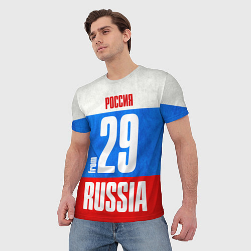 Мужская футболка Russia: from 29 / 3D-принт – фото 3