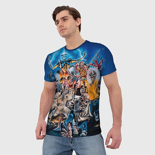 Мужская футболка Iron Maiden: Skeletons / 3D-принт – фото 3