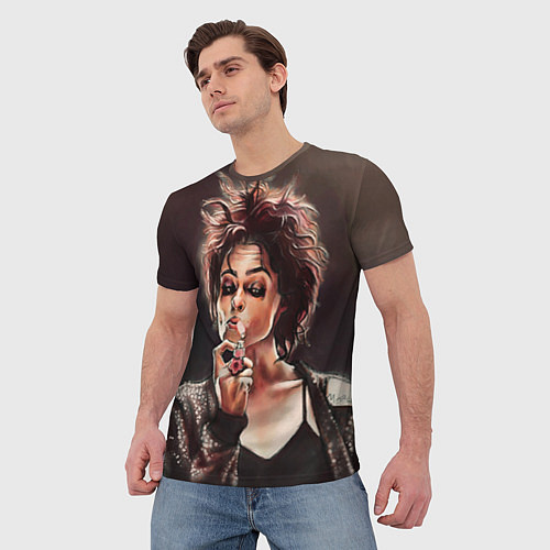Мужская футболка Марла с сигаретой / 3D-принт – фото 3