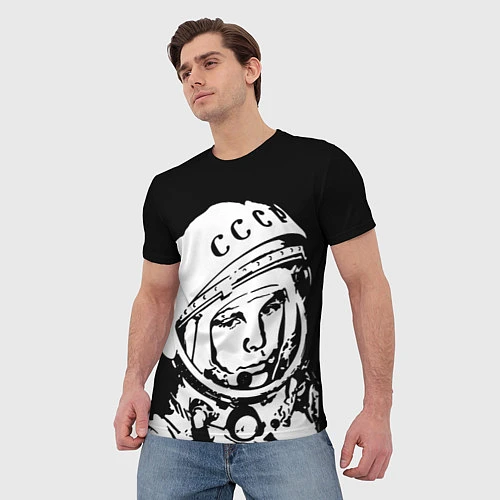 Мужская футболка Гагарин / 3D-принт – фото 3