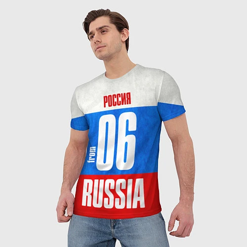 Мужская футболка Russia: from 06 / 3D-принт – фото 3