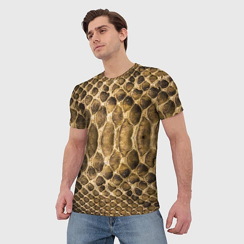 Мужская футболка Змеиная кожа / 3D-принт – фото 3