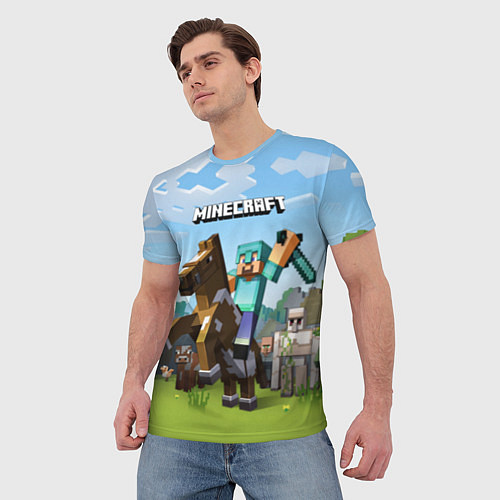 Мужская футболка Minecraft Rider / 3D-принт – фото 3