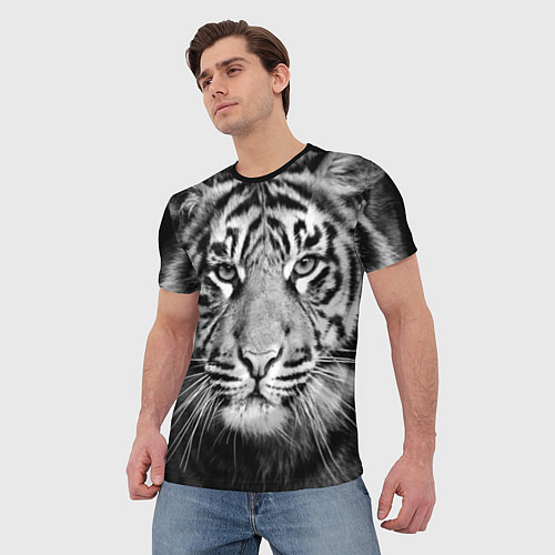 Мужская футболка Красавец тигр / 3D-принт – фото 3