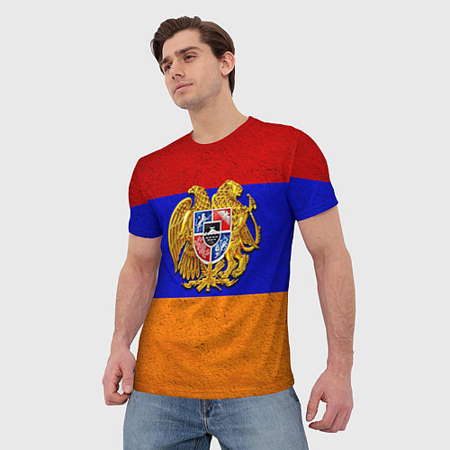 Мужская футболка Армения / 3D-принт – фото 3