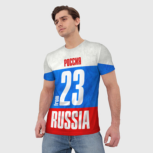 Мужская футболка Russia: from 23 / 3D-принт – фото 3