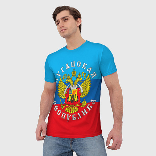 Мужская футболка Луганская республика / 3D-принт – фото 3