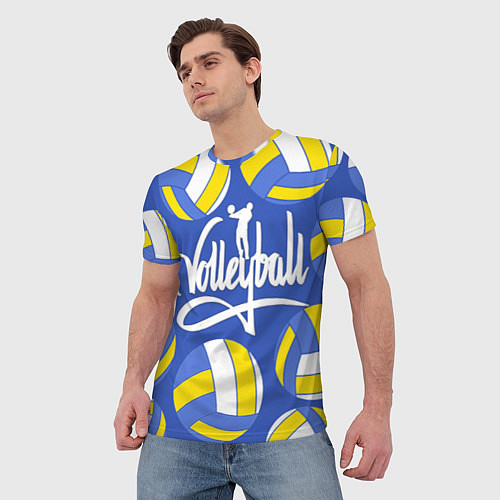 Мужская футболка Волейбол 6 / 3D-принт – фото 3