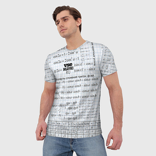 Мужская футболка Шпаргалки / 3D-принт – фото 3