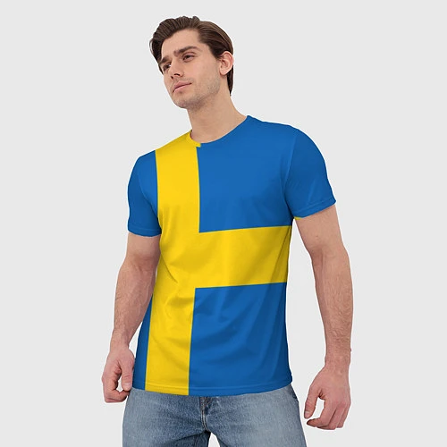 Мужская футболка Швеция / 3D-принт – фото 3