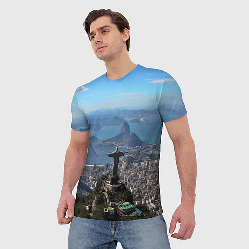 Мужская футболка Рио-де-Жанейро / 3D-принт – фото 3