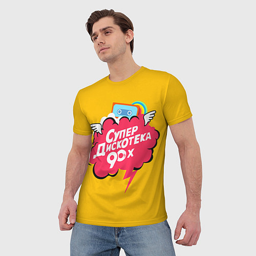 Мужская футболка Дискотека 90х / 3D-принт – фото 3