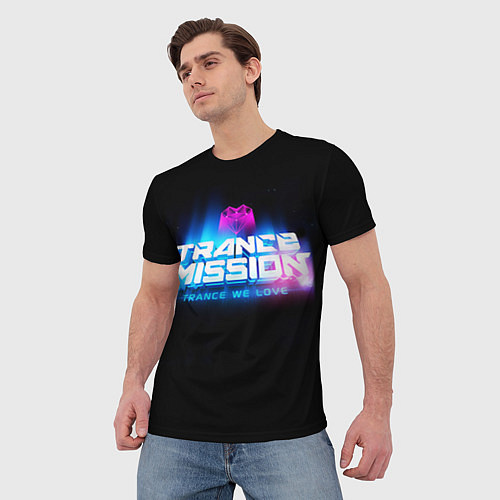 Мужская футболка Trancemission: Trance we love / 3D-принт – фото 3