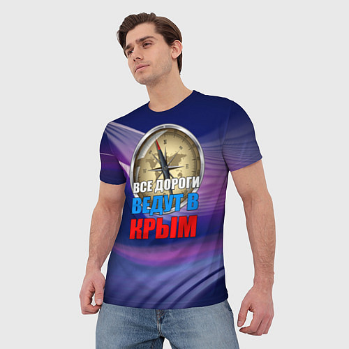 Мужская футболка Крым / 3D-принт – фото 3
