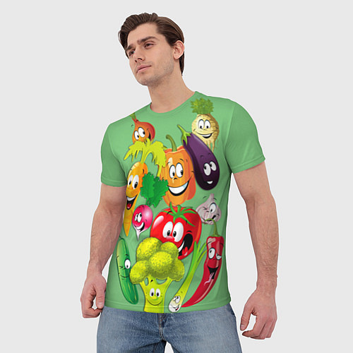 Мужская футболка Правильное питание / 3D-принт – фото 3