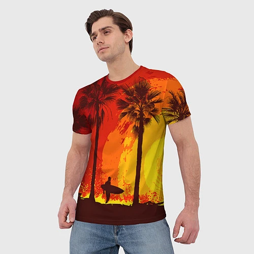 Мужская футболка Summer Surf / 3D-принт – фото 3