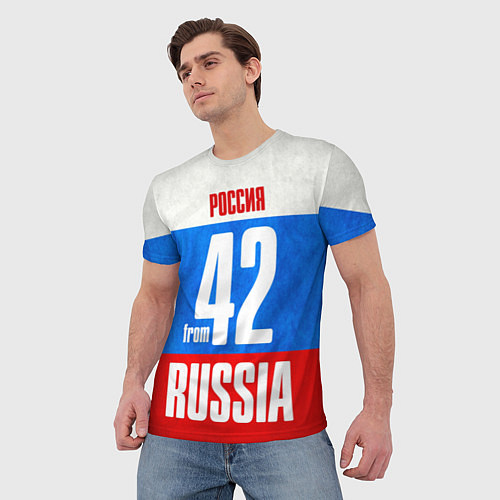 Мужская футболка Russia: from 42 / 3D-принт – фото 3