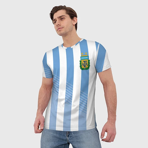 Мужская футболка Сборная Аргентины: ЧМ-2018 / 3D-принт – фото 3