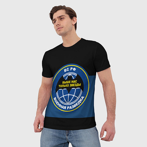 Мужская футболка ВС РФ: Военная разведка / 3D-принт – фото 3