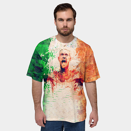 Мужская футболка оверсайз Conor McGregor: Ireland / 3D-принт – фото 3