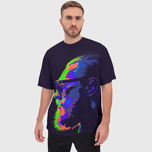 Мужская футболка оверсайз McGregor Neon / 3D-принт – фото 3