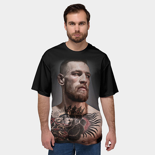 Мужская футболка оверсайз Conor McGregor / 3D-принт – фото 3
