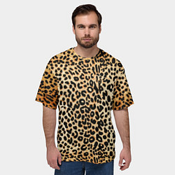 Футболка оверсайз мужская Гепард (шкура), цвет: 3D-принт — фото 2