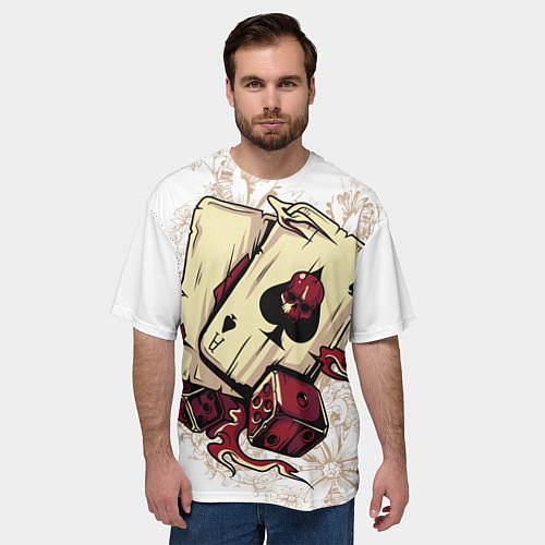 Мужская футболка оверсайз Жизнь это игра / 3D-принт – фото 3