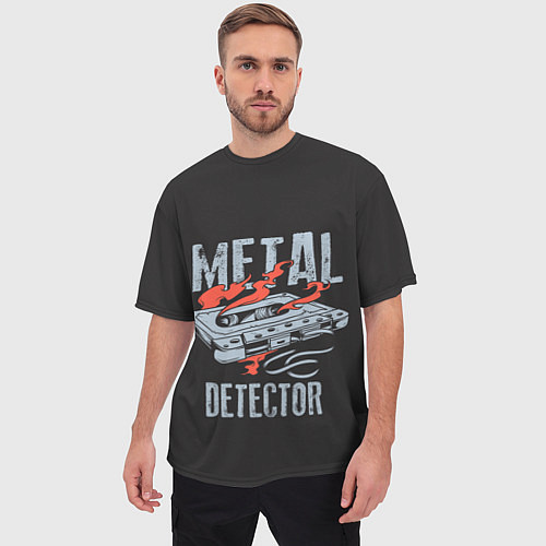 Мужская футболка оверсайз Metal Detector / 3D-принт – фото 3