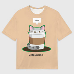 Футболка оверсайз мужская Catpuccino, цвет: 3D-принт
